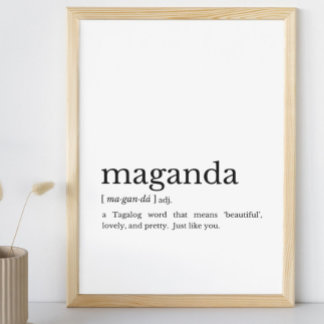 Filipino-Geschenk Maganda Philippinen Wandkunst Poster