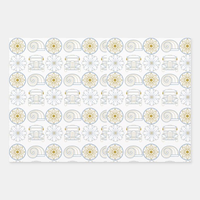 Filipino Inspired Wrapping Paper Geschenkpapier Set (Vorderseite)