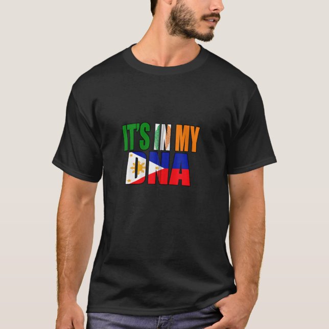 Filipino-Mix-DNA-Flagge - Kulturerbe Zip T-Shirt (Vorderseite)