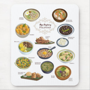 Filipino Nahrungsmittel / Geschirr / Cusine Mousepad