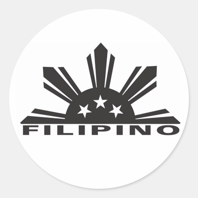 Filipino Pino Pride Runder Aufkleber (Vorderseite)