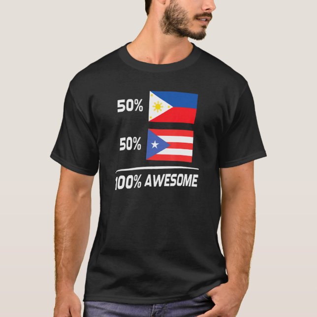 Filipino Puerto Rico Flag Philippinen Puerto Rico T-Shirt (Vorderseite)