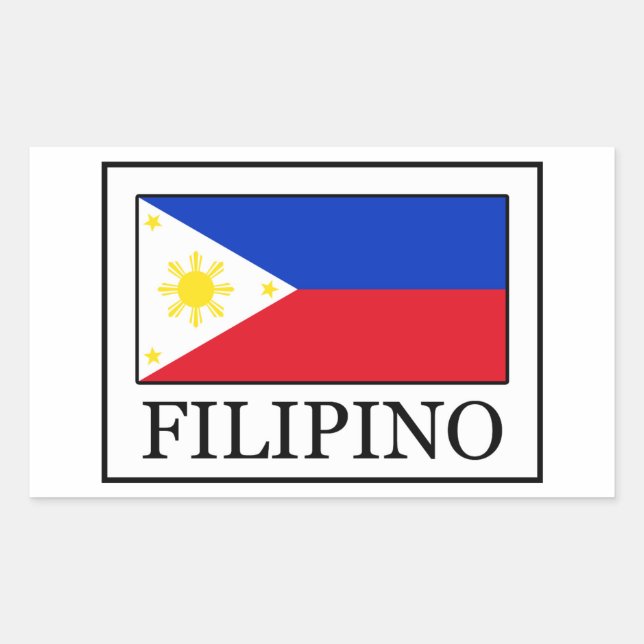 Filipino Rechteckiger Aufkleber (Vorderseite)