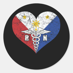 Filipino registrierte runder aufkleber