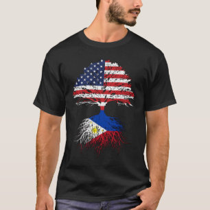 Filipino Roots American Grown Philippines Flag Hoo T-Shirt