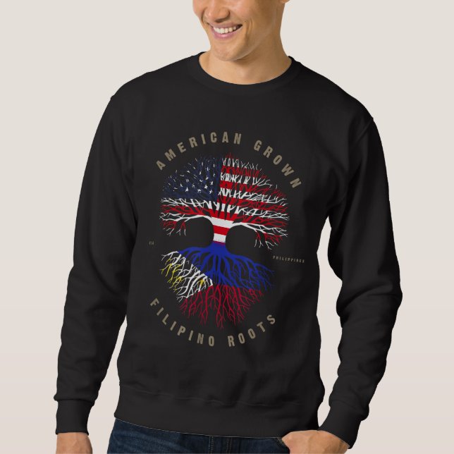 Filipino-Roots-Flagge Sweatshirt (Vorderseite)