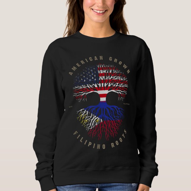 Filipino-Roots-Flagge Sweatshirt (Vorderseite)