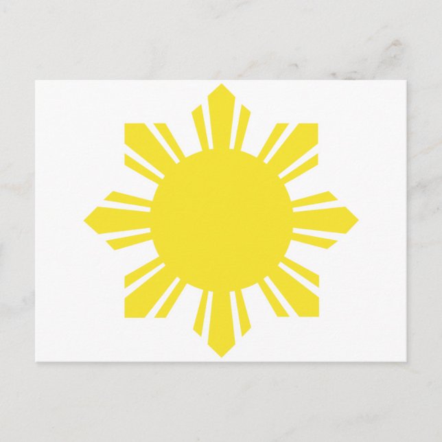 Filipino Sun - Gelb Postkarte (Vorderseite)