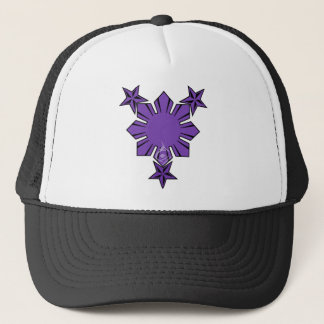Filipino Sun und Stern-Hut lila Truckerkappe