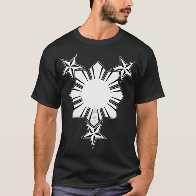 Filipino Sun und Stern-Shirt T-Shirt (Vorderseite)