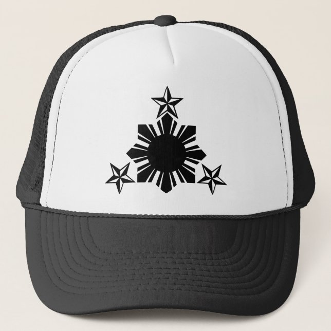 Filipino Sun und Sterne Truckerkappe (Vorderseite)