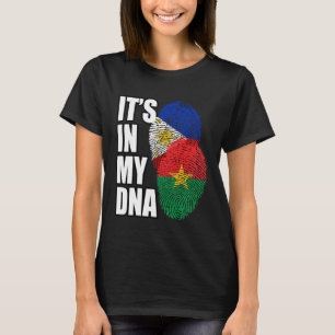 Filipino und Burkinabé-DNA-Flag Heritage T-Shirt