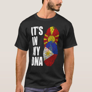 Filipino und mazedonische DNA-Mischvererbungsflagg T-Shirt