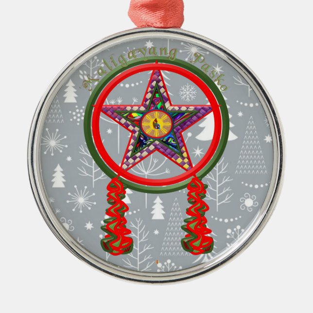 Filipino Weihnachtsfeiertag Ornament Aus Metall (Vorne)
