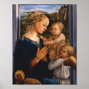 Filippo Lippi - Madonna und Kind mit zwei Engeln Poster