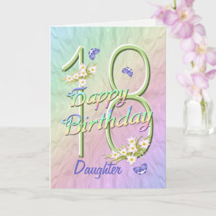 Fille 18e anniversaire Papillon Carte de jardin