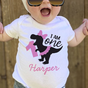Fille 1er Anniversaire Dinosaure avec T-Shirt Tutu