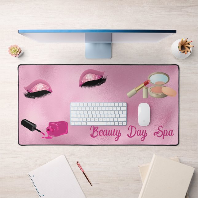 Fille à huile rose glamour personnalisée (Bureau 1)