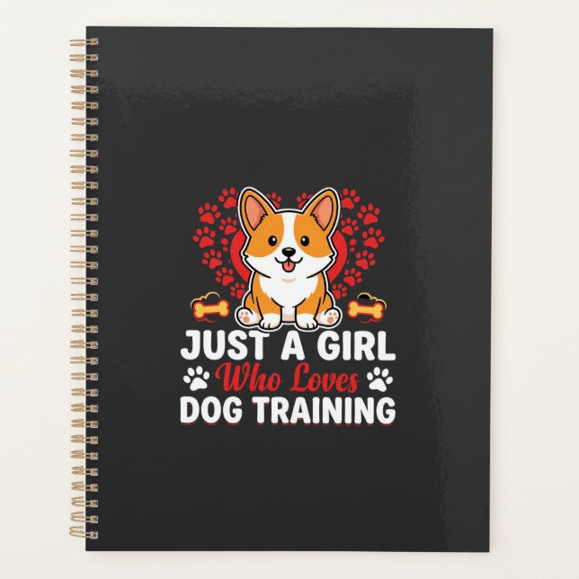 Fille aime le dressage de chiens Corgi (Devant)