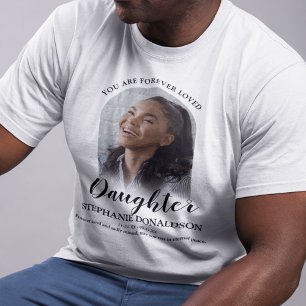 Fille aimée pour toujours   T-Shirt mémorial photo