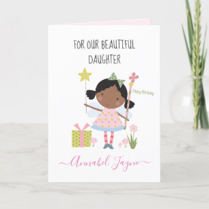 Fille anniversaire fée filles carte lunatique