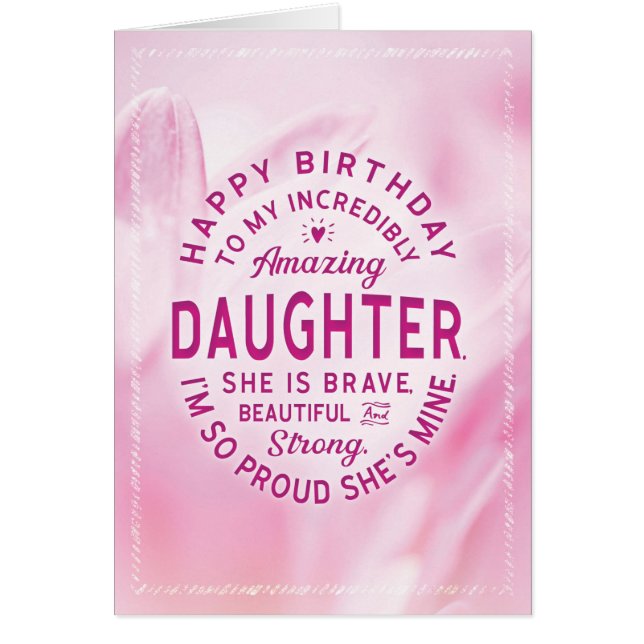 Fille Anniversaire Ma fille incroyablement Extraor (Devant)