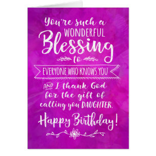 Fille Anniversaire, Tu es une Bénédiction merveill