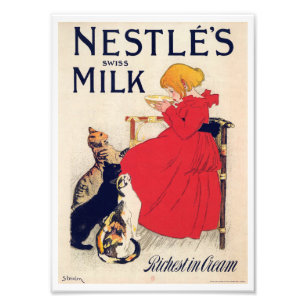 Fille avec chats, Poster vintage, Alexandre Steinl
