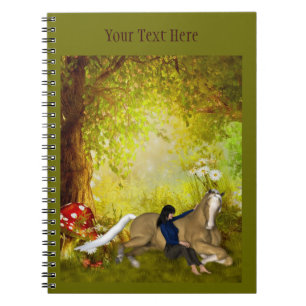 Fille Avec Cheval Imaginaire Carnet d'art