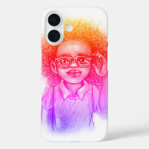 Fille avec lunettes, coque iphone