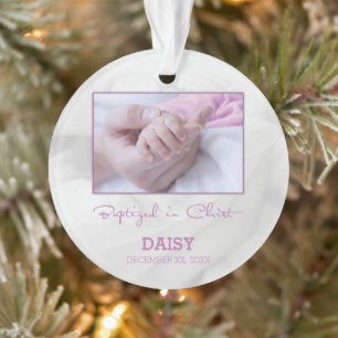Fille Baptême Félicitations pour Baby Personnalisé