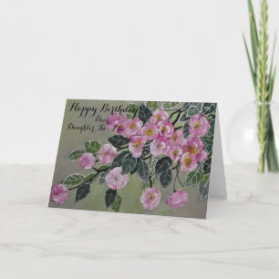 Fille-belle Florale Anniversaire / Carte de voeux