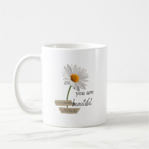 Fille Blanc Fleur Fleur Vintage Café Mug