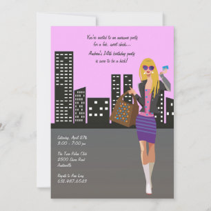 Fille Blonde Invitation au Shopping