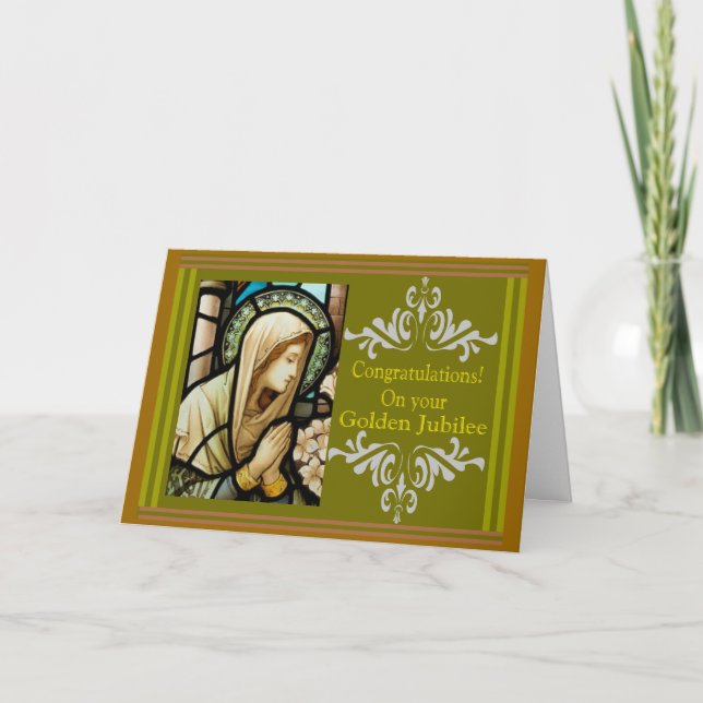 Fille catholique "Jubilé d'or" Cartes et cadeaux (Devant)