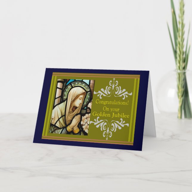 Fille catholique "Jubilé d'or" Cartes et cadeaux (Devant)