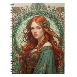 Fille celtique Carnet spirale 8