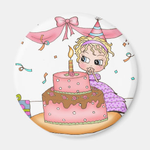 Fille d'anniversaire - aimant