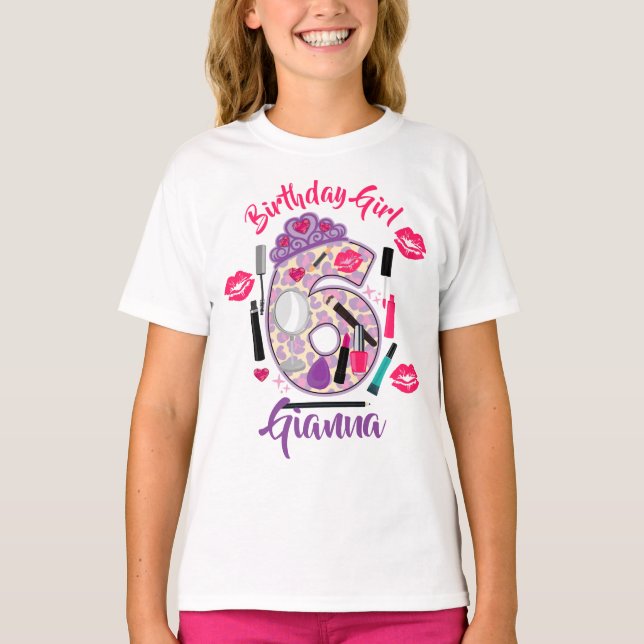 Fille d'anniversaire Six 6 | Spa | T-shirt (Devant)