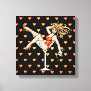 FILLE DANS une toile enveloppée par galerie EN
