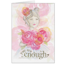 Fille d'aquarelle avec le _de fleurs vous êtes