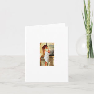 Fille de cartes de note après Bath