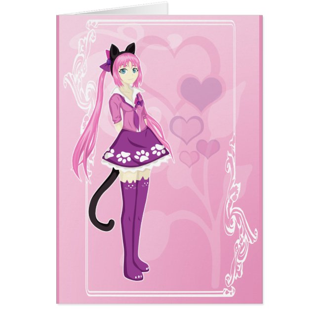 Fille de chats roses (Devant)