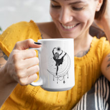 Fille de danse Aries 15oz Black Rim Mug
