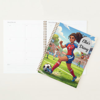 Fille de dessin animé jouant au football | Personn