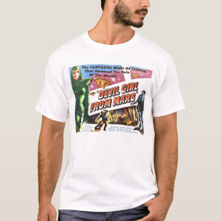 Fille de diable de T-shirt de Mars