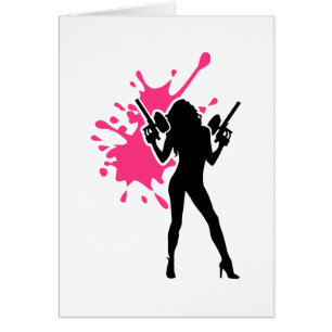 Fille de femme d'éclaboussure de Paintball