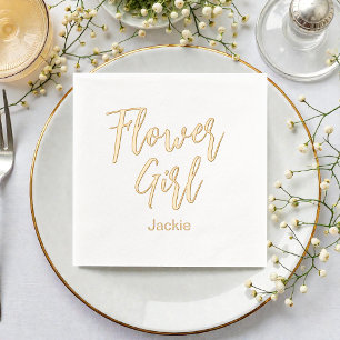 Fille de Fleurs Jaune Or Blanc Mariage