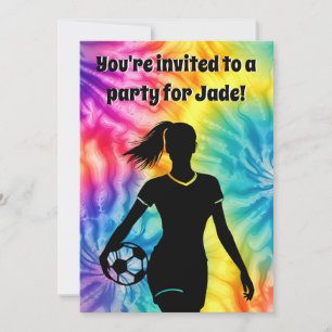 Fille de football Invitation d'anniversaire person