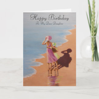 Fille de joyeux anniversaire, carte de voeux